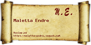Maletta Endre névjegykártya